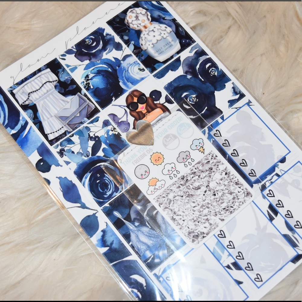 “Cafe Blu” Planner Sticker Kit w/ Weather Freebie